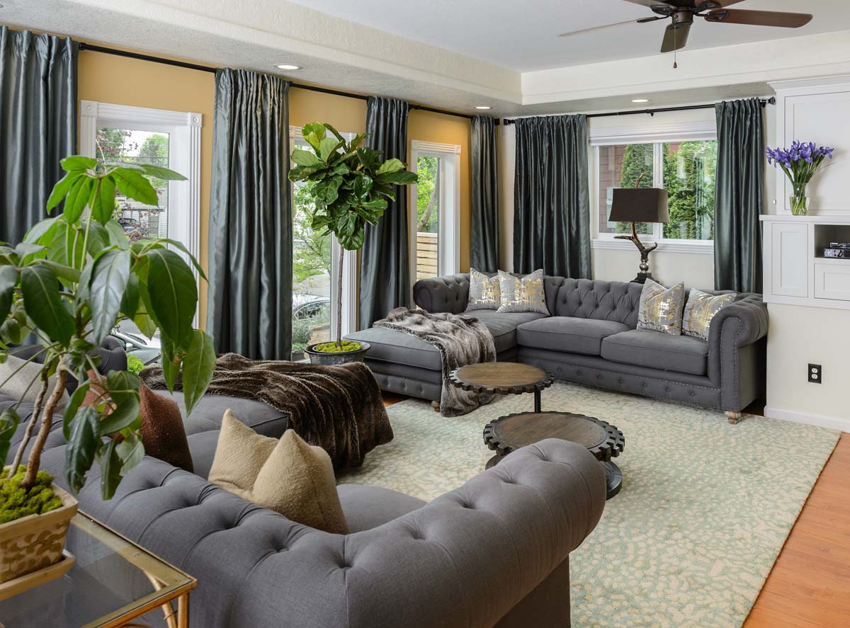 Portland living room by Karen Linder Interior Design