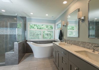 luxury bathroom remodel gray