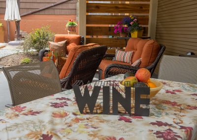 wine sign in outdoor space